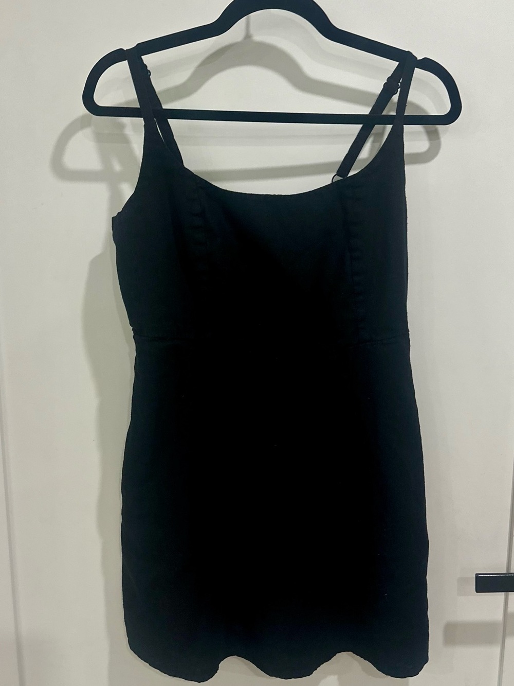 Old Navy, black linen dress L petite